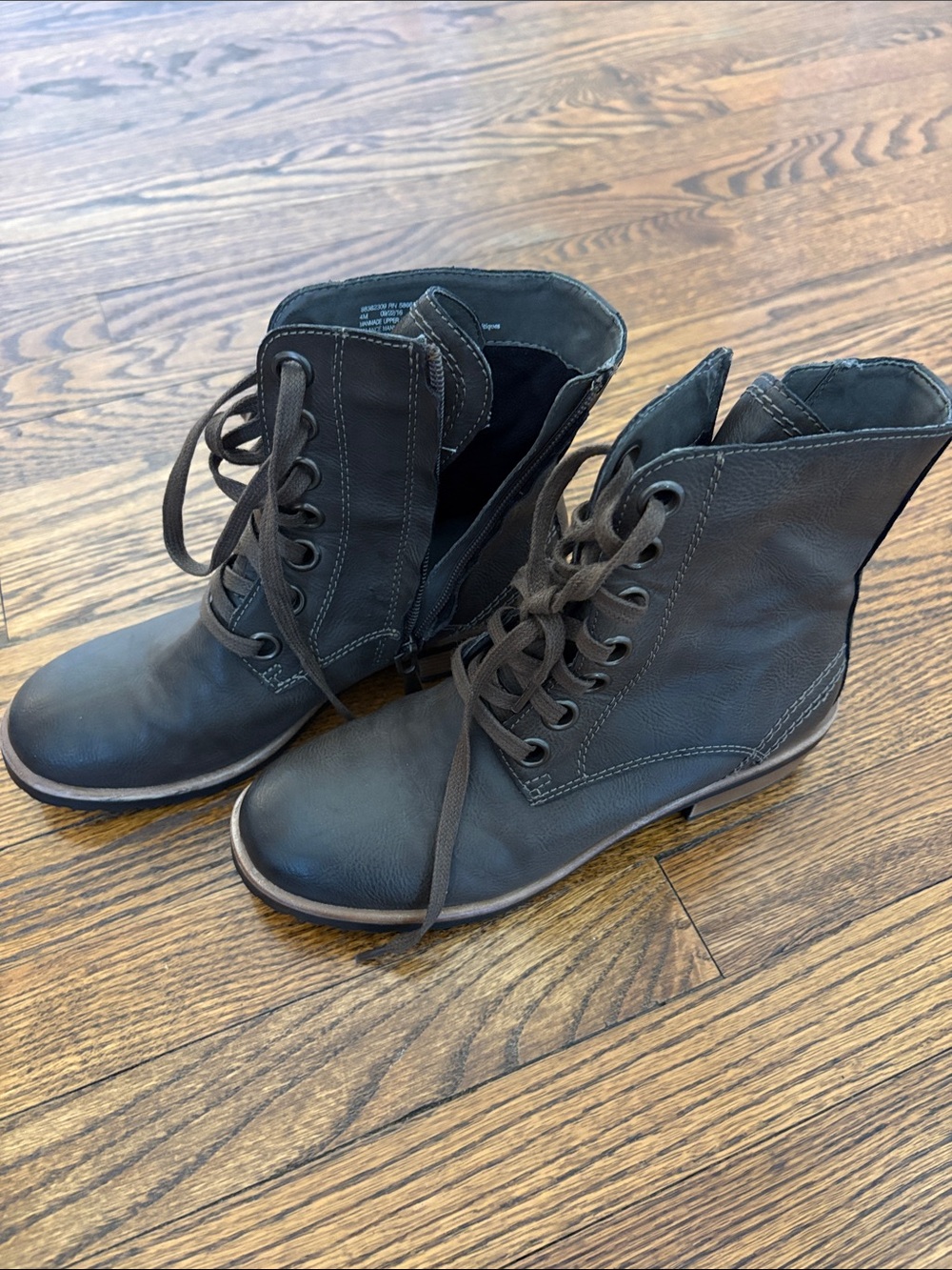 Tucker + Tate Charcoal Lace-Up Combat Boots